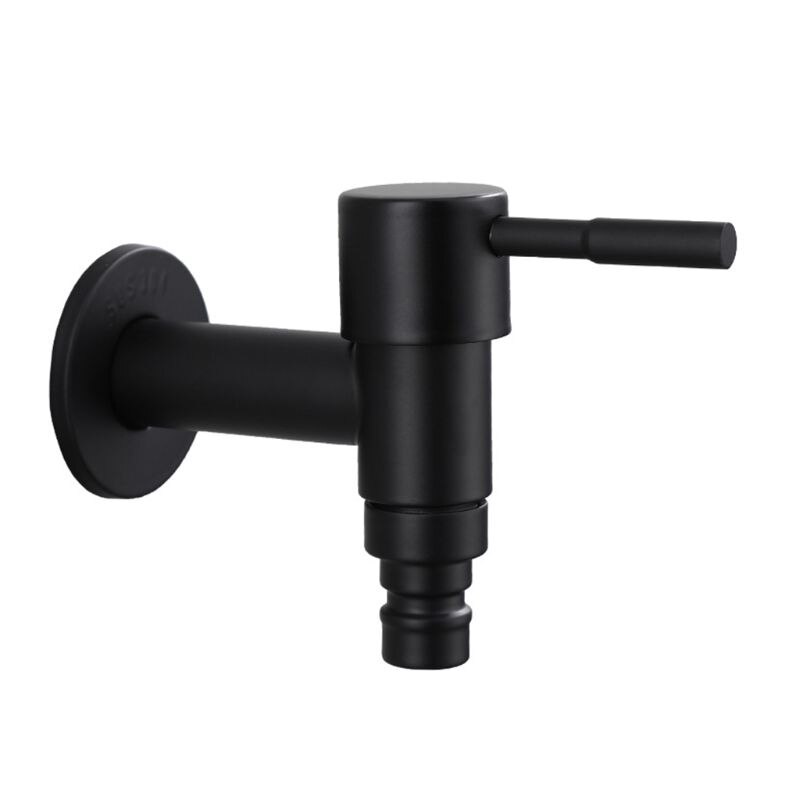 Stainless Steel Faucet Black Wall Mounted Washing Machine Tap Bath Toilet Mop Pool Water Taps for Garden Bathroom: for washing machine