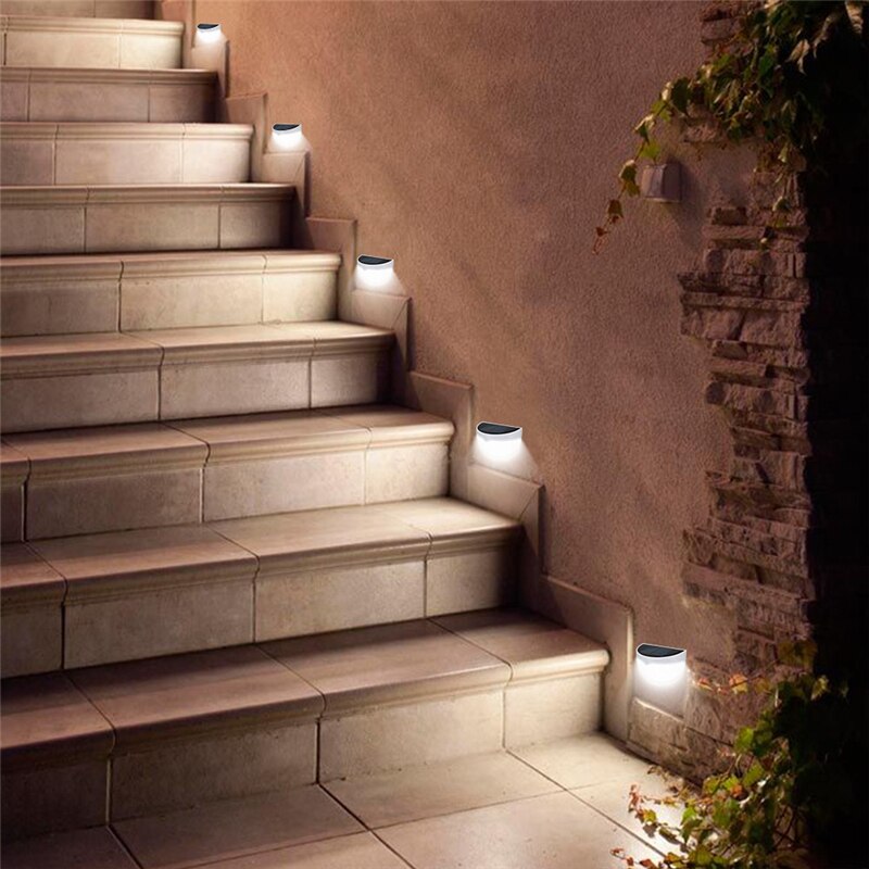 Led solenergi vægbeslag udendørs varm hvid vandtæt havehave hegn lampe sol lampe væglampe dekorer spotlight
