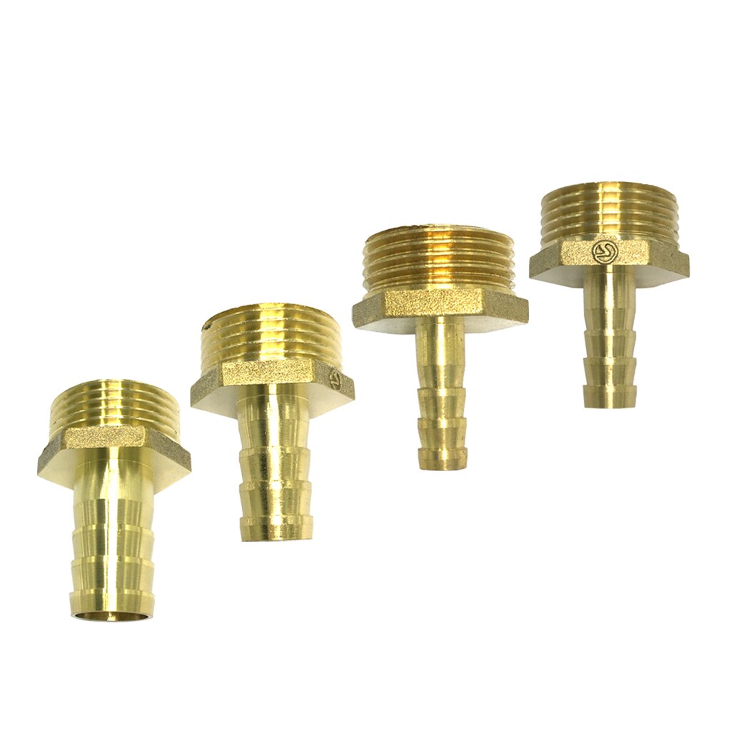 Messing Pijp Koppeling Connector-Slang Adapter (Buitendraad) DN25 10-19Mm Dia-Effen