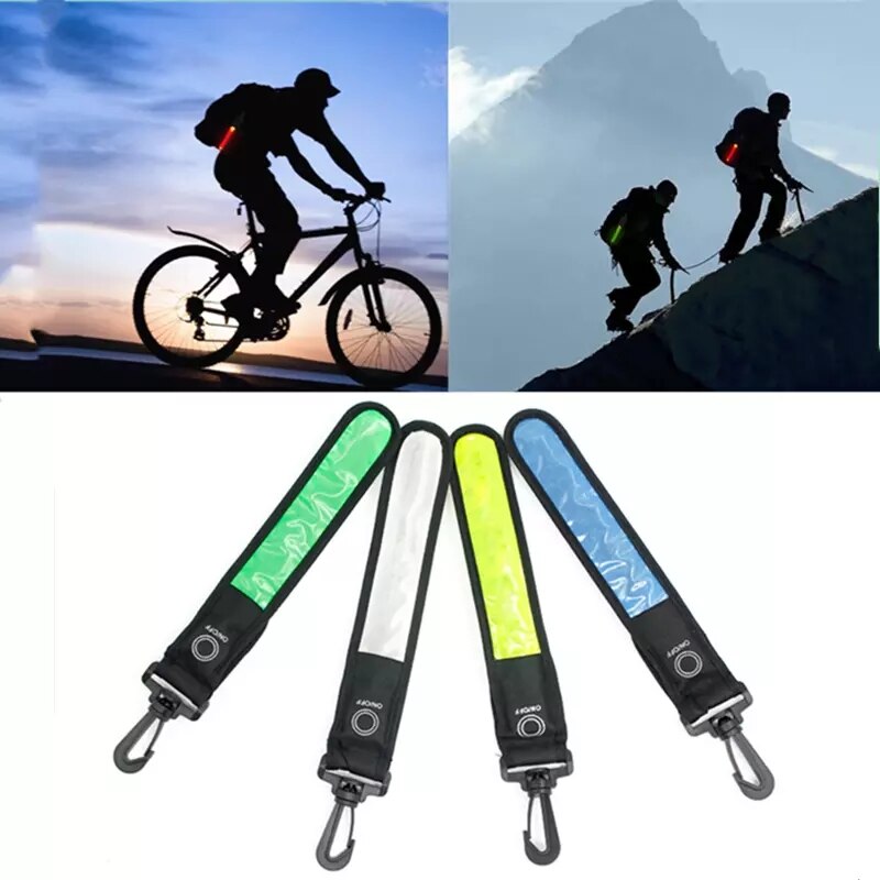 LED Licht Reflektierende Gürtel Gurt Nacht Ich bin Freien Zubehör Reflektierende Beleuchtung Anhänger Dekor Sport Sicherheit Tasche Anhänger