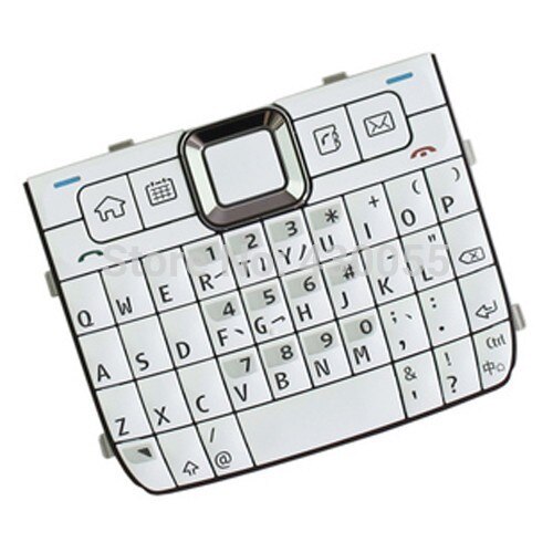 Carcasa blanca para el hogar, teclas principales, teclados, botones, funda para Nokia E71,