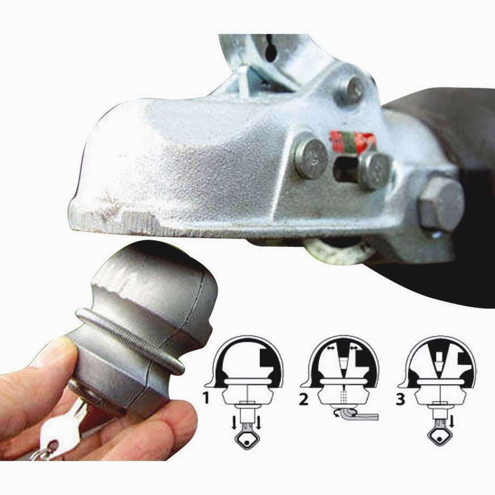 Universal træklås anhængertræk kobling lås caeavan lås lås træk campingvogn lås 50mm anhænger lås
