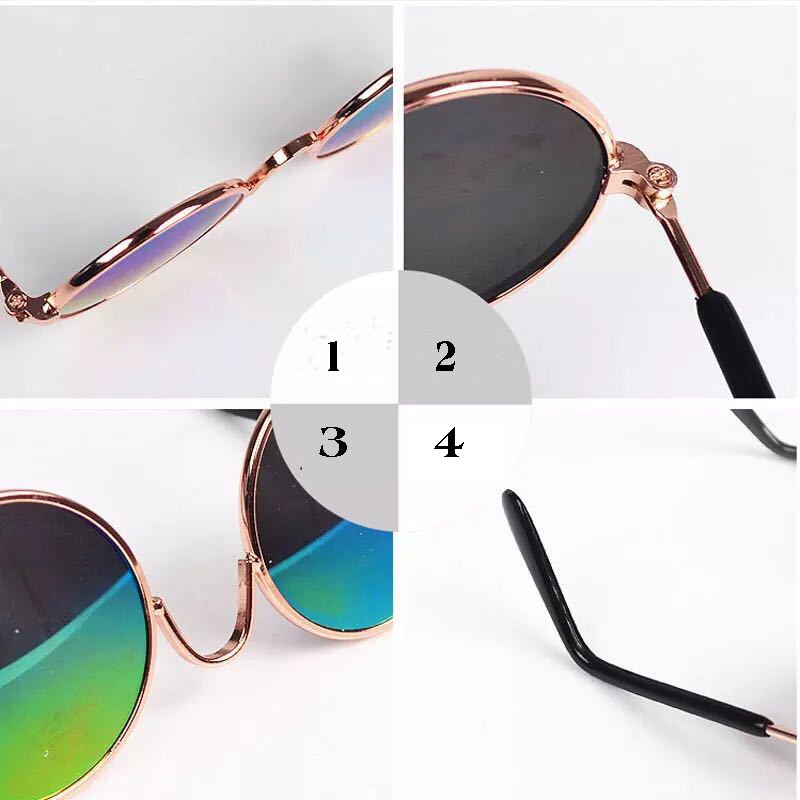 Gafas de sol redondas Estilo Vintage para gato, lentes reflectantes para perros pequeños, accesorios para mascotas, productos para mascotas