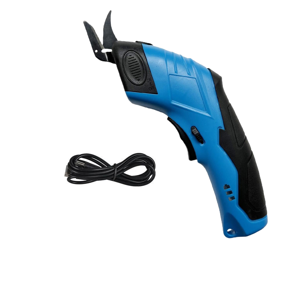 JANGKLIFE DIY Electric Scissors Cloth Cutting Leather Tailor Tungsten Carbide Blades Portable Hand Tools Lithium batteries: YELLOW/BLACK