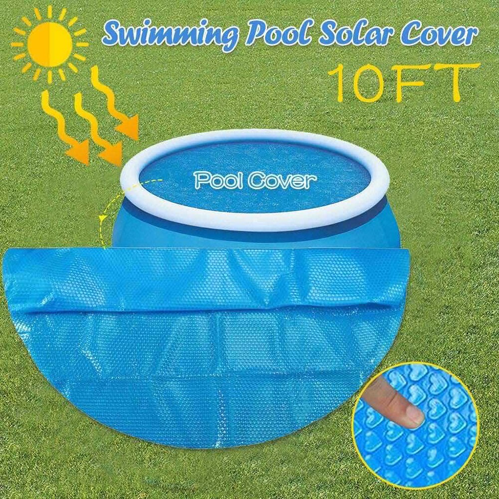 9.84ft Round Swimming Pool Cover Protector Inflatable Pool Insulation Film Rainproof Cover for Inflatable Pool Anti-evaporation