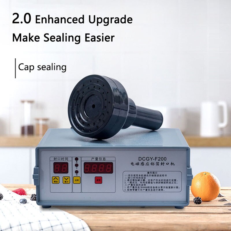 DCGY-F200 Portable Induction Sealing Machine Aluminum Foil Capper Honey Packaging Equipment (20mm-90mm) YZ