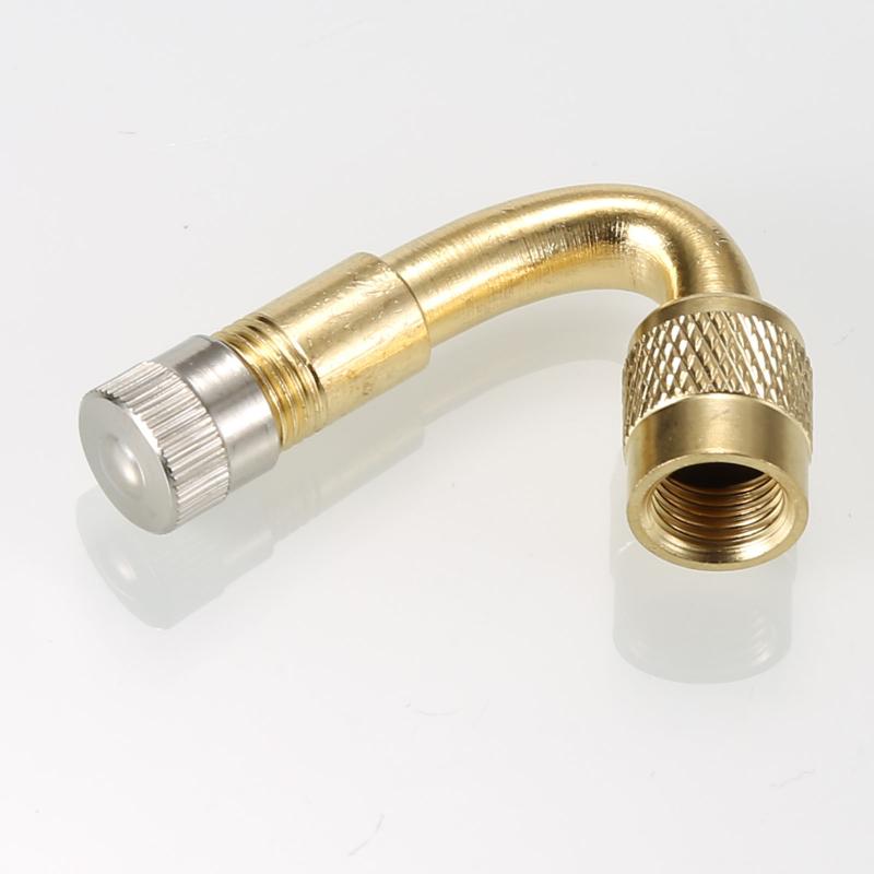 Válvula de ar de bronze ângulo 45/90/135 graus, haste com adaptador de extensão para veículos, caminhões e motocicletas