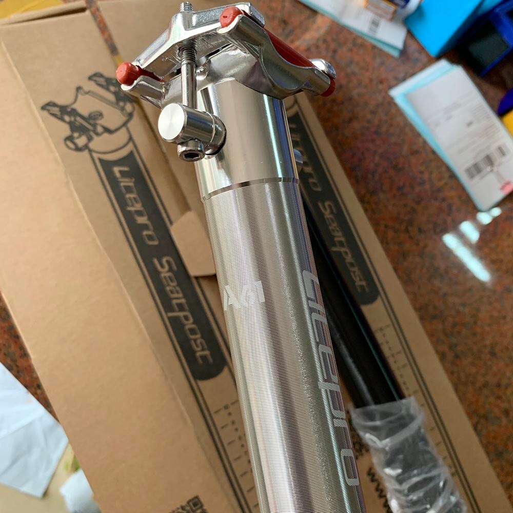 Litepro A61 Aluminum Seatpost 33.9mm x 600mm For Fnhon JAVA Folding Bike Seat Tube Ultra Light: silver
