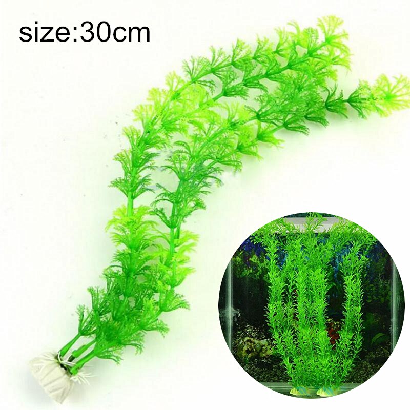 Bedste pris kunstig akvarie plante dekoration akvarium dykbar blomst græs ornament 10 stile valgfri 10-30cm: 167 grønne