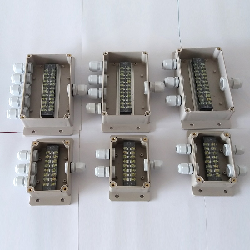 ABS Waterproof Junction Boxes Connection Outdoor Indoor Distribution Monitoring Box Electric Enclosure Case With Cable Glands