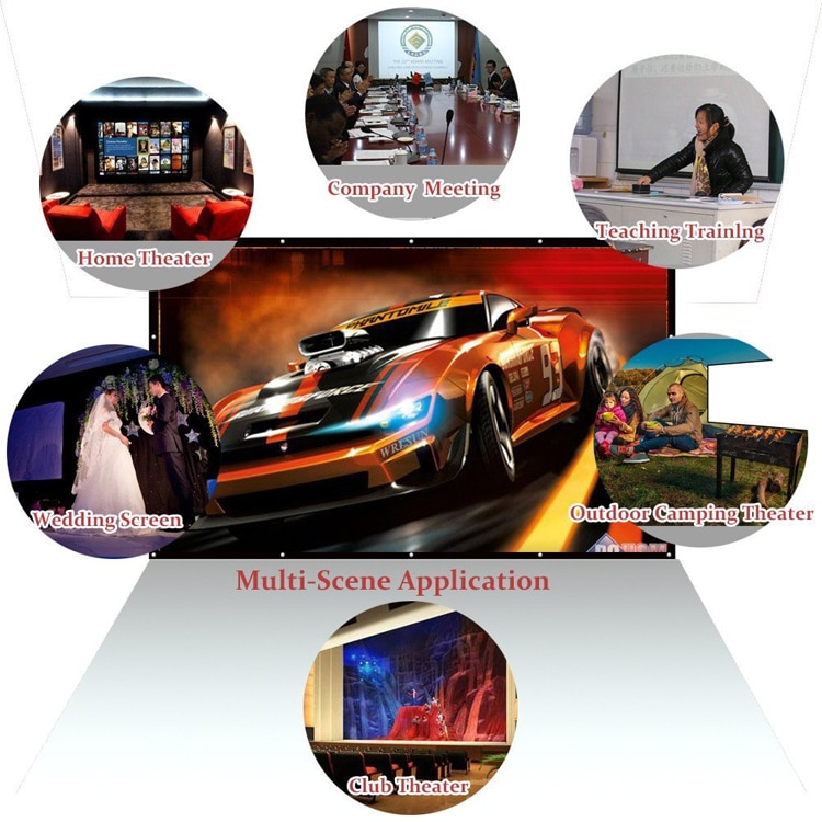 MESEVEN 100 inch 16:9 Simple Front & Rear Projecti... – Vicedeal