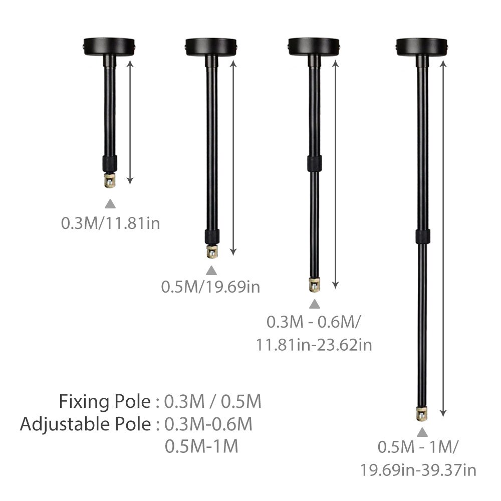 Accessoires de Suspension de Rail d'éclairage sur Rail réglables connecteur de Tube d'extension monté au plafond pour éclairage sur Rail LED