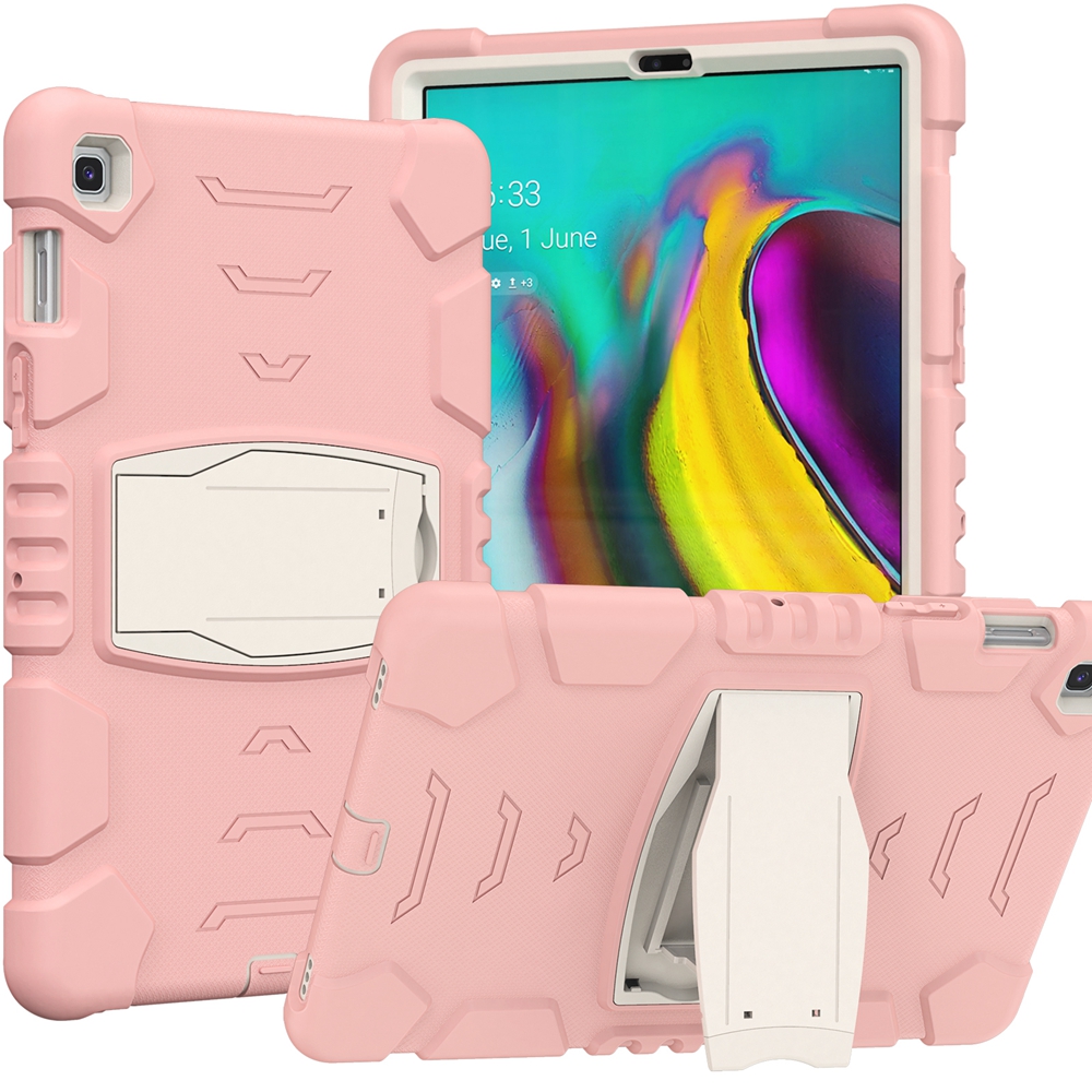 Coque pour Samsung Galaxy Tab S5e 10.5 pouces SM-T720 SM-T725, armure de sécurité pour enfants, antichoc, support hybride en silicone pour tablette: Beige