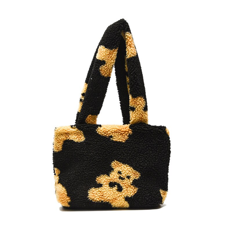 Winter Mode Vrouwen Furry Purse Handtassen Leuke Zachte Pluche Dames Grote Schoudertassen Luxe Faux Fur Vrouwelijke Meisjes Casual Tote