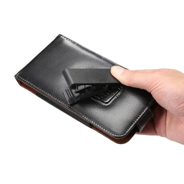 Para BlackBerry Aurora/KEYone/Priv/Oukitel K4000 Plus/k10000 Funda de cuero riñonera tipo cartera con Clip para cinturón