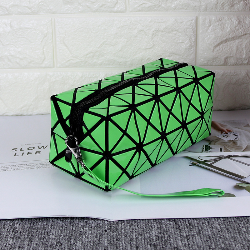 luxus Geometrische Kupplung Geldbörsen Frauen Handtaschen Große Kapazität Lange Gefaltet machen-hoch Taschen Damen Abend Klappe Tasche: Grün