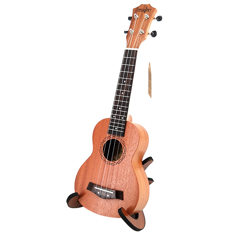 Ukelele Soprano 21 pulgadas madera de caoba principiante 4 cuerdas Mini Guitarra palisandro diapasón cuello instrumento de música