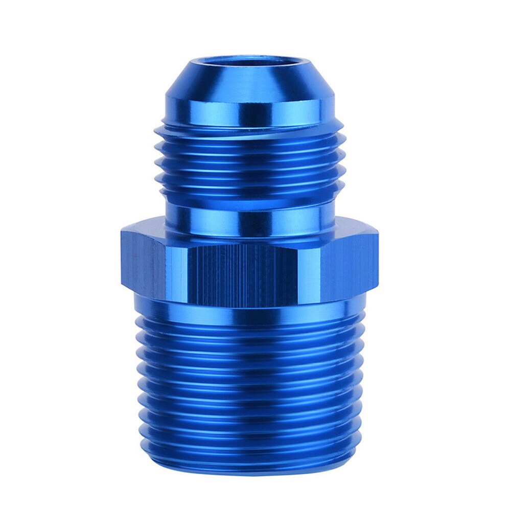 Areyourshop bil 1pc an4 an6 an8 an10 an12 npt rett fyringsolje luftslangetilpasning hannadapter blå bil biltilbehør