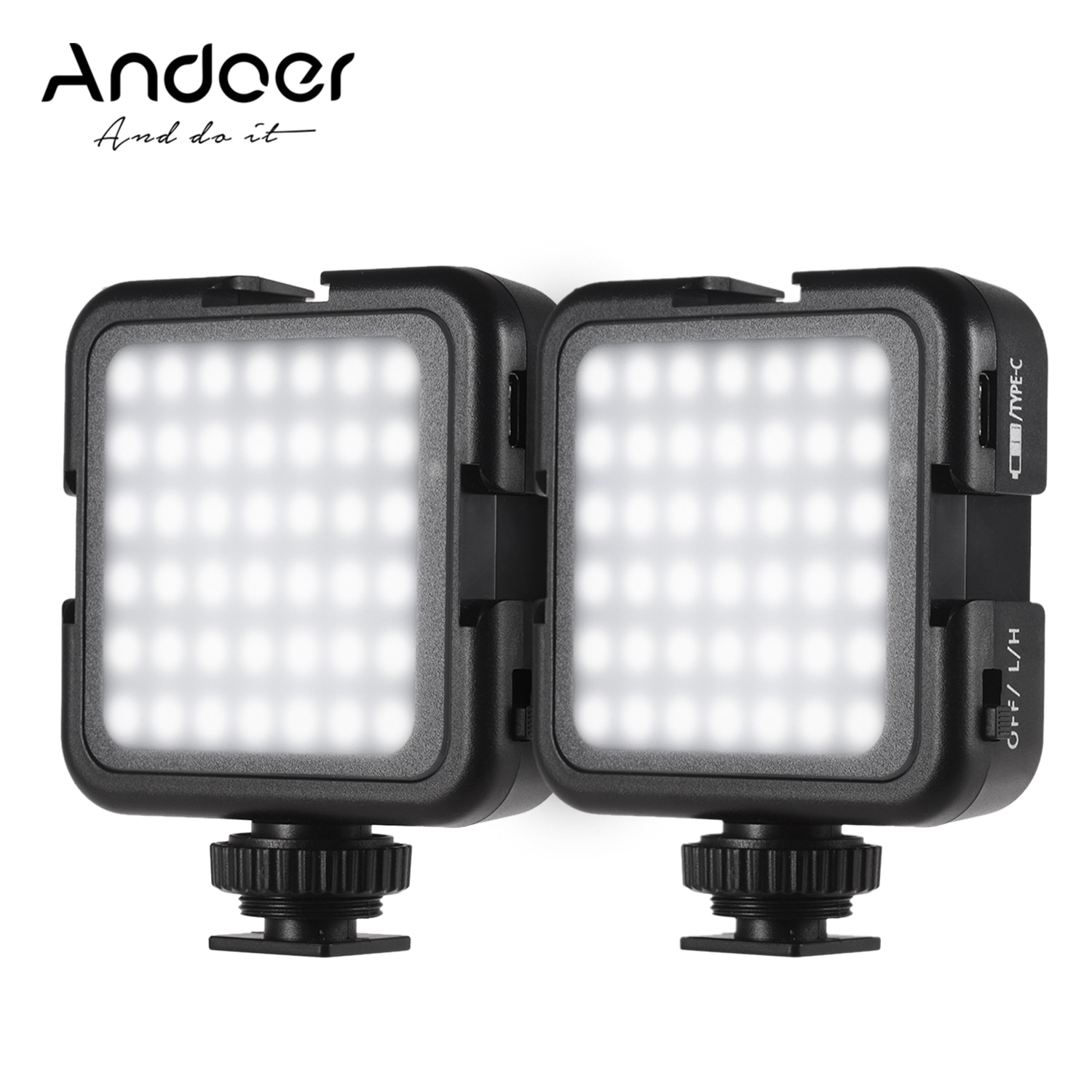 Andoer 42LED 1 PCS/2 PCS LED Video Lichter Kalten Schuh Montieren 6000K Farbe Temperatur Fotografie für Canon nikon Sony DSLR Kamera