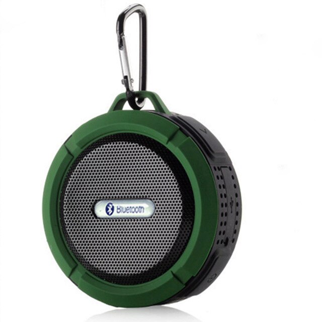 Draagbare Mini Bluetooth Speaker Waterdichte Outdoor sport kleine partij Draadloze Auto Altavoz met Gesprekken Handsfree en Zuignap: green