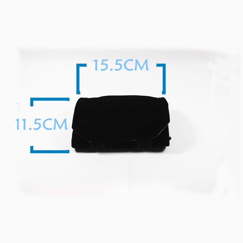 Jewelry Roll Organizer Bag - Soft Velvet Travel Ring Holder - Foldable Display Case