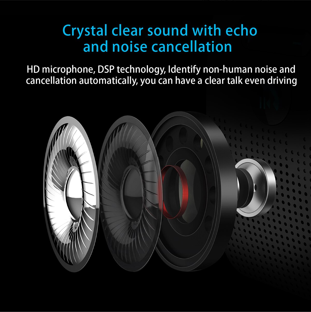 Bluetooth Audio Receiver Car Kit bluetooth 5.0 handsfree sun visor wireless Speaker phone multi-point call manos libres coche