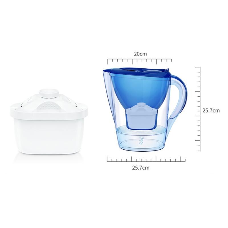 2.8L Water Filter Kettle with Filter Element Activated Carbon Kitchen Cold Water Filter Purifier Kettle Office Filters Pitcher