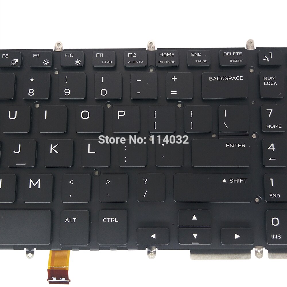 Ons Toetsenbord Voor Dell Alienware M17 R1 M15 Us Engels Zwart Met Achtergrondverlichting Geen Frame 0KN4-0D1UI12 948-E8MJ Originele
