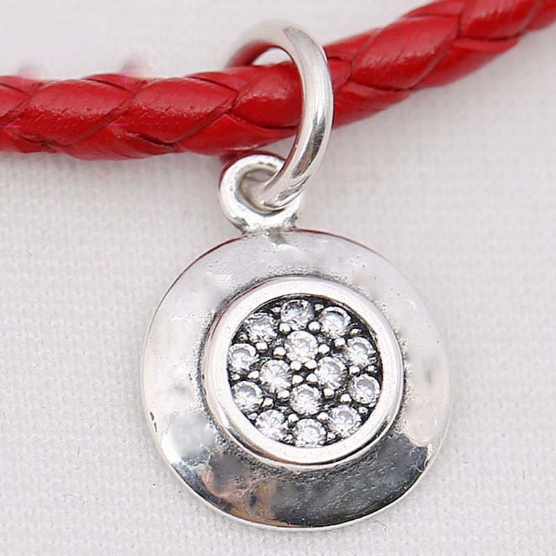 Original Classic Round PAN Signature Necklace Pendant Beads Fit 925 Sterling Silver Charm Bracelet Bangle DIY Jewelry