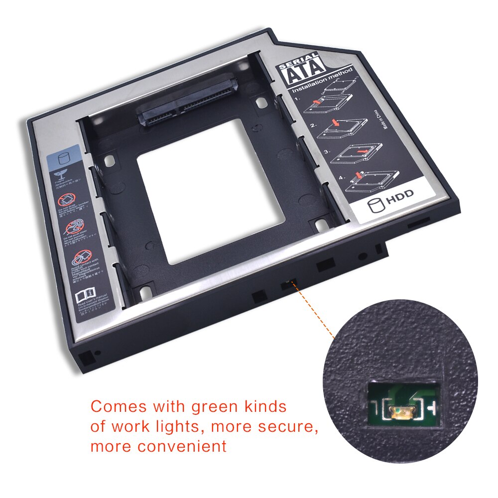 Tishric Sata Hdd Caddy Ssd 9.5Mm 12.7Mm Hdd Behuizing Harde Schijf Behuizing Hard Disk Case Voor Laptop CD-ROM DVD-ROM Optische Bay