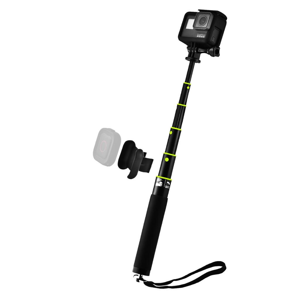 Palo selfie para Go Pro, palo selfie extensible de mano + soporte remoto para Gopro HERO Xiaomi SJCAM, accesorios para cámara