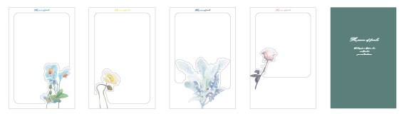 Plant poem paper postcard(1pack=30pieces)