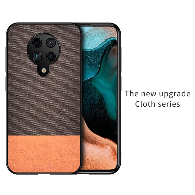 Funda de tela para Huawei Y9A, funda de lujo suave de silicona de TPU, funda trasera de plástico de PC duro para Huawei Y9A, Coque, Fundas a prueba de golpes: Splice Brown