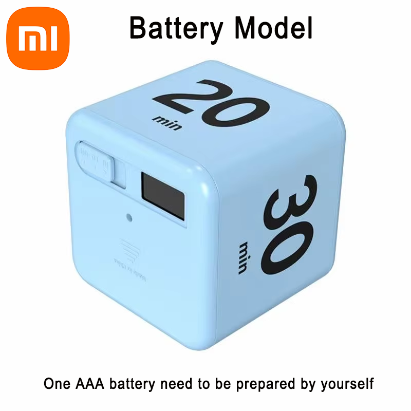 Xiaomi mini digital timer kubtimer gravitationssensor vändande led-display 4 förinställda tider dubbla lägen väckarklocka elektronisk timer: Grön
