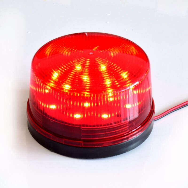Vanntett 12v 120ma trygg trygghetsalarm strobe signal sikkerhetsadvarsel rødt blinkende led lys for alarm