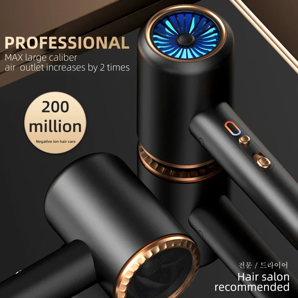 F33 t821 secador de cabelo profissional vento quente e frio escova de ar secador de cabelo negativo lonic forte powerdryer ferramenta salão de beleza 2400w