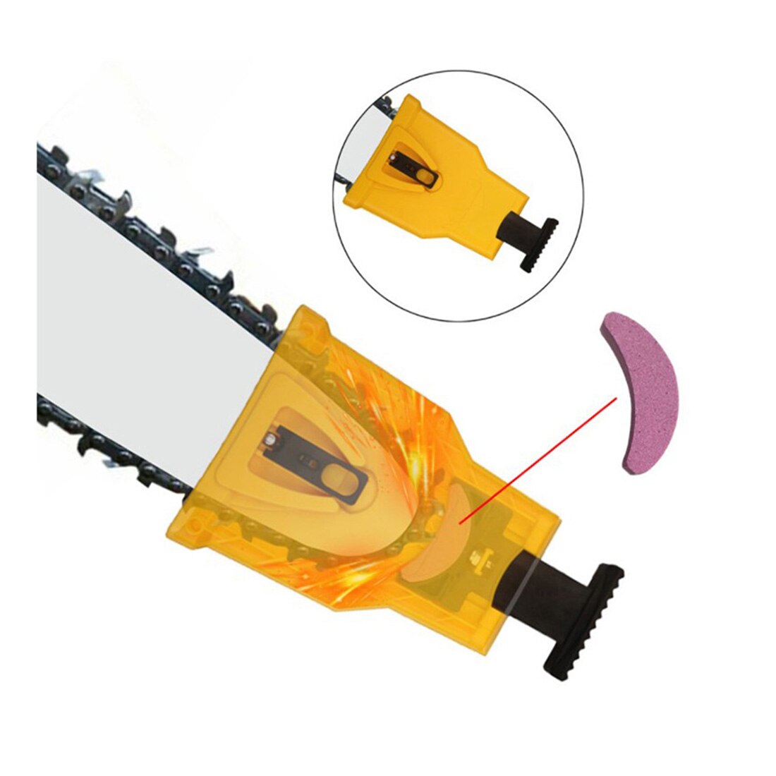 Chainsaw Teeth Sharpener Portable Sharpen Chain Saw Bar-Mount Fast Grinding Sharpening Chainsaw Chain Woodworking Tools