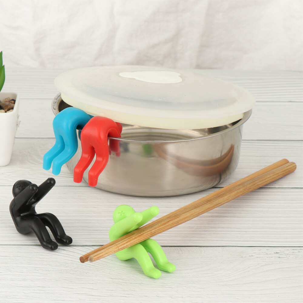 2PC verschütten-nachweisen Topf Clips Deckel Heber Für Suppe Topf Küche Werkzeuge Deckel Stehen Silikon Wärme Beständig Halfter CF-35