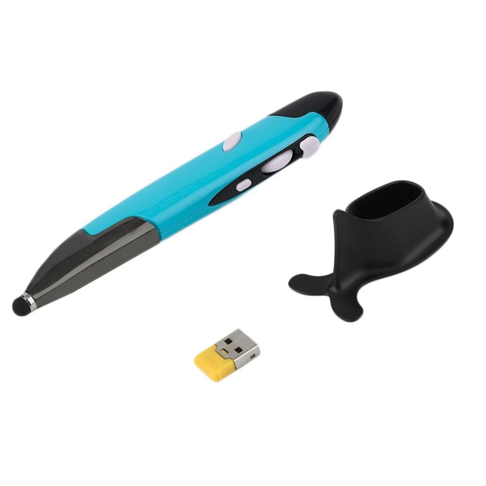 2.4G Wireless Mouse Adjustable 1600DPI Pen Mouse USB Optical Air Mouse Presenter Pen Mini Mice Capacitive Pen for Tablet Laptop