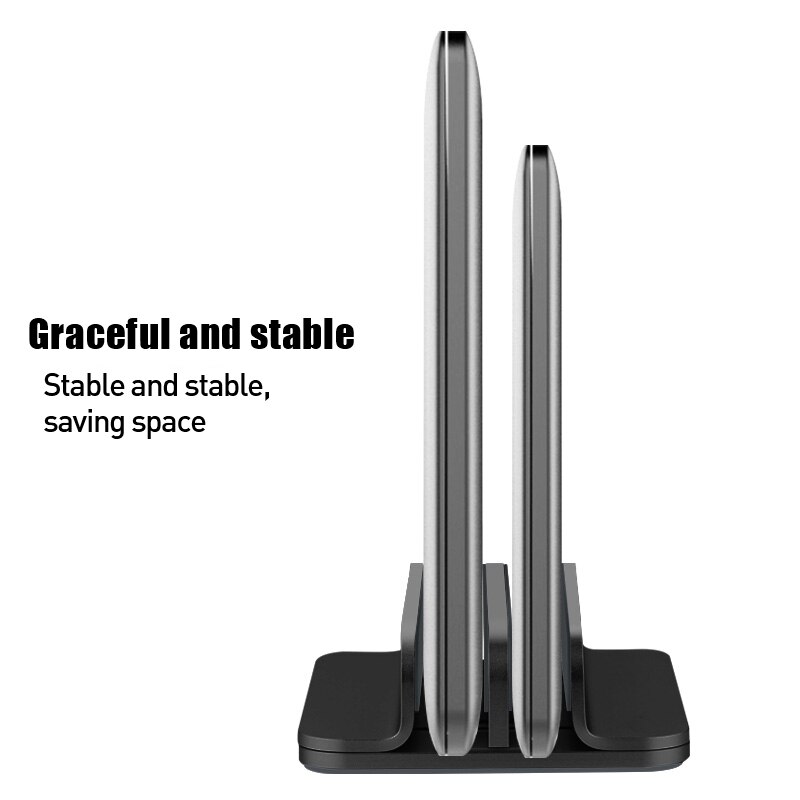 Vertical Adjustable Laptop Stand Aluminium Portable Notebook Mount Support Base Holder For MacBook Pro Air Accessory Book Holder