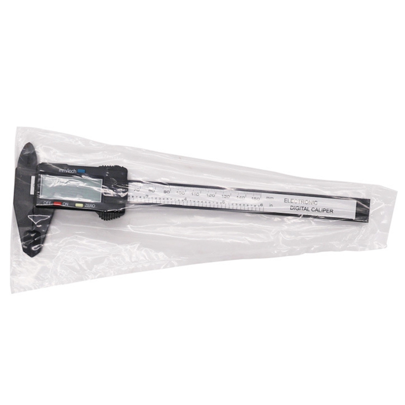 0-150mm Electronic Digital Calibrator Plastic Digital Graphics for Accurately Measured: black