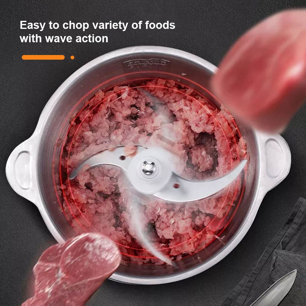 Electric Chopper Minner 500W Powerful Meat Grinder Vegetble Mixer 220V-240V 2 Speed Stainless steel 2L Capacity