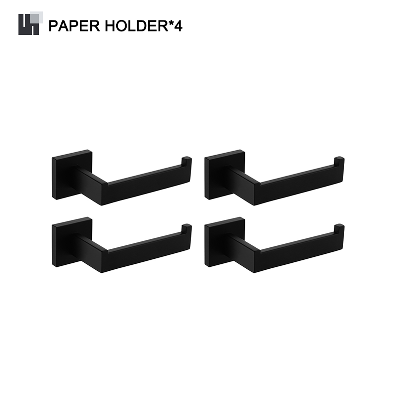 Zwarte Badkameraccessoires Rvs Set Wandrek Handdoekrek Handdoekhouder Kleding Haak Toiletborstel Hanger