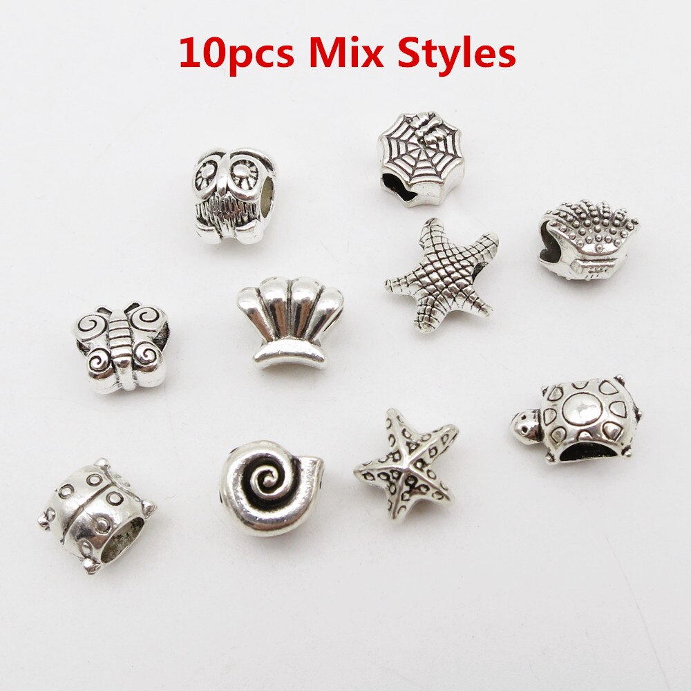 Set Di 5 Anelli Metallo Argento Per Bracciale Charm – Base Per Creazione Perline, Senza Nichel, Larghezza 6 Mm