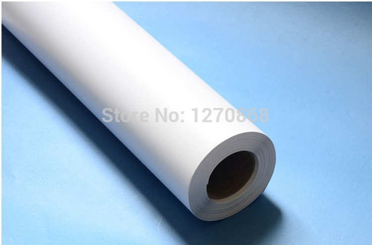 Techtongda Cold Laminating Film Roll | 0.69x31 Yards | Sain Matt Paper Adhesive Vinyl | 93 Ft Length