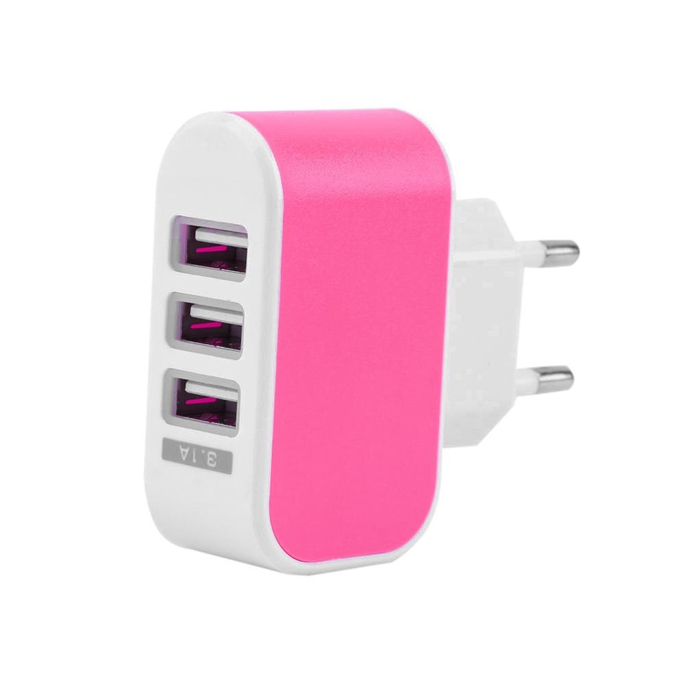 3 Usb-poort Muur Home Reizen Ac Charger Adapter 3.1A Eu Plug: 2