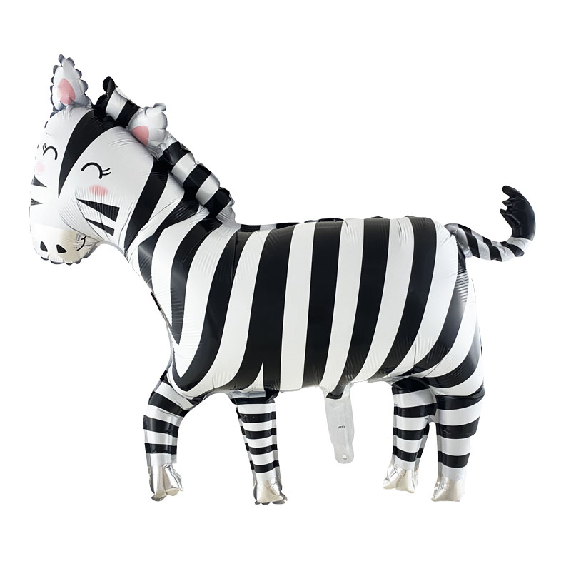 Globos de aluminio de animales grandes, mono, León, cebra, elefante, jirafa, cocodrilo, decoraciones para de cumpleaños y Día de los niños