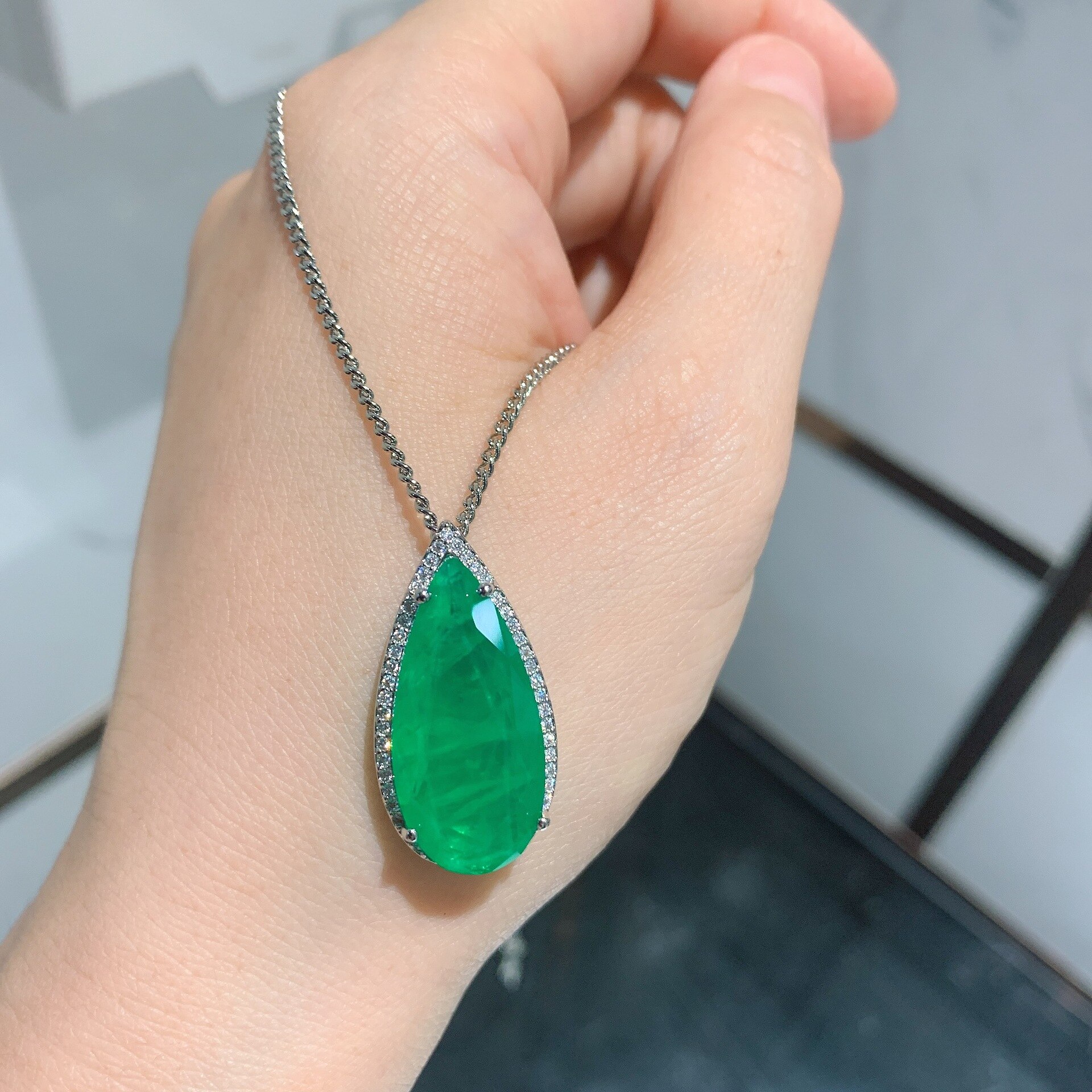 Lago azul paraiba turmalina esmeralda pedra preciosa conjunto de jóias para mulher prata 925 cor do parafuso prisioneiro brincos colares para presentes de casamento