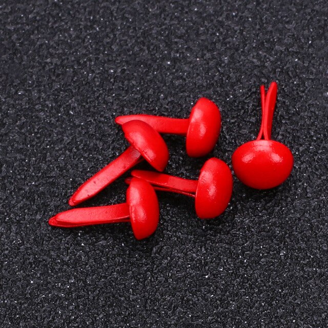 Makeup Beauty for Mini Brad 50PCS Health & Beauty Scrapbook Accessories Brads Nail Tips Round Decorative Nails Photo Frame: 5X8mm Red