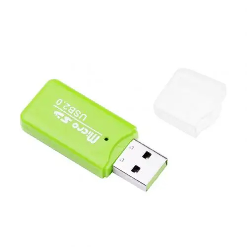 NNBILI USB micro-SD/TF Card Reader USB 2.0 Mini Mobile Phone Memory Card Reader High Speed USB Adapter For Laptop Computer: WHITE